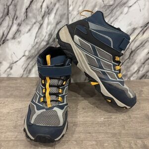 Merrell Moab FST A/C Boy's 6M Blue/Grey Hiking Boots Shoes Sneakers Waterproof